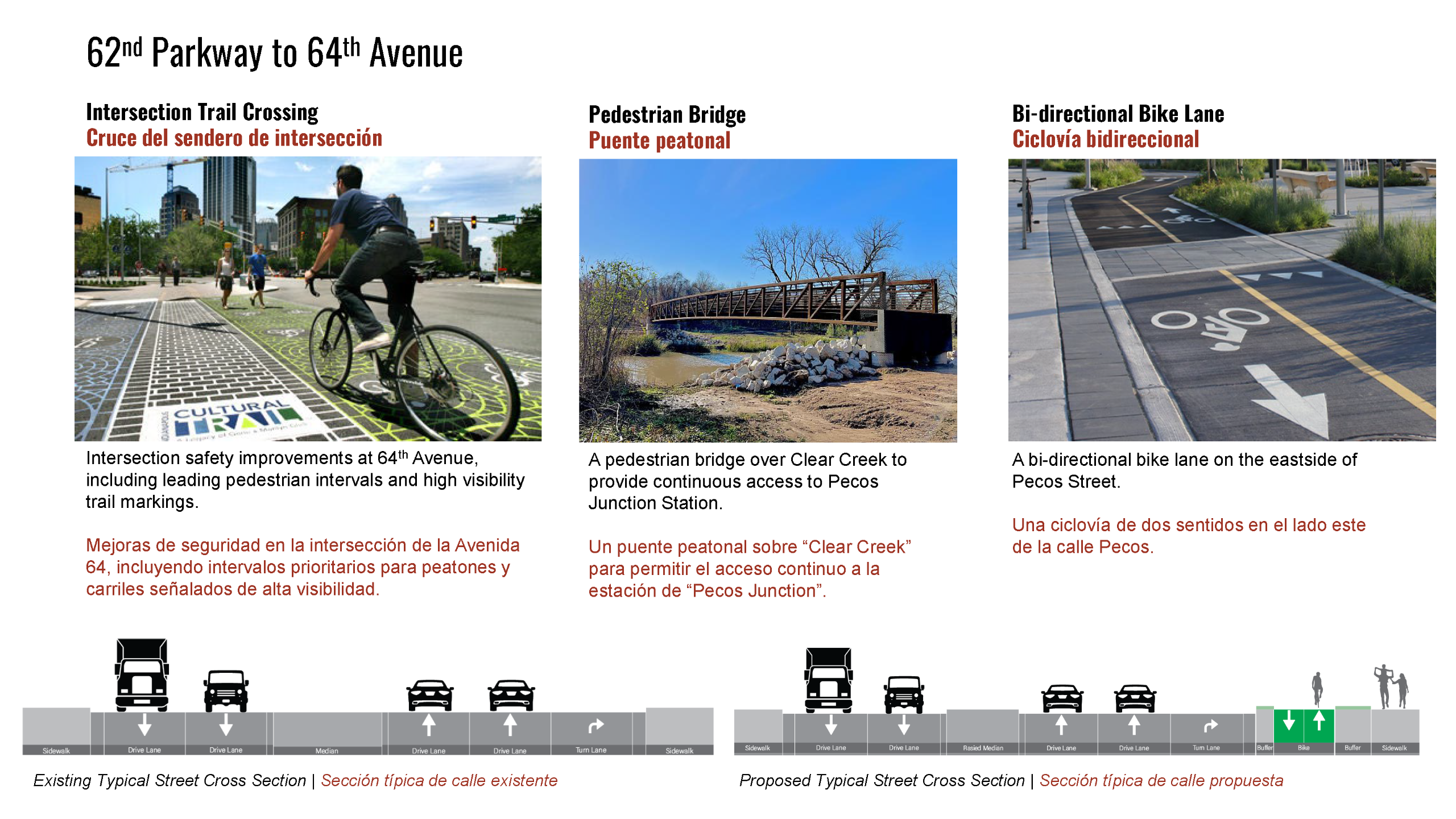 Recommendations: 62nd Parkway to 64th Avenue