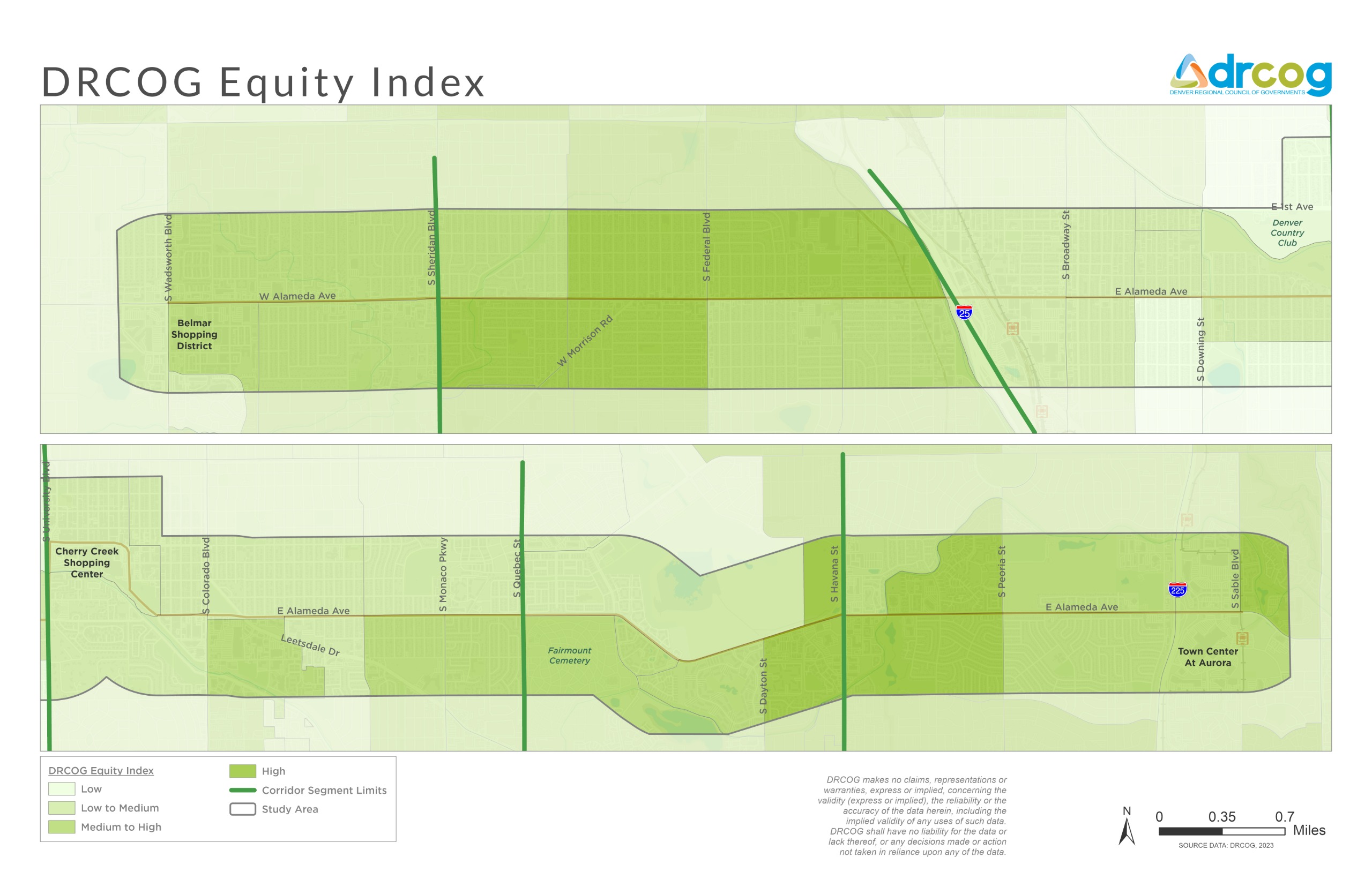 Alameda Avenue Equity Index Map